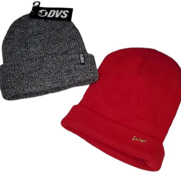 NEW JUICY COUTURE + DVS 2 KNIT BEANIE SNOW HATS NWT - Picture 1 of 9
